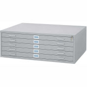 Safco 4998GRR 5-Drawer Steel Flat File for 36" x 48" Documents, Gray