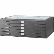 Safco 4998BLR 5-Drawer Steel Flat File for 36" x 48" Documents, Black