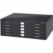 Safco 4994BLR 5-Drawer Steel Flat File for 24" x 36" Documents, Black