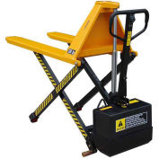 Wesco Telescoping Electric High Lift Pallet Truck, 3000 Lb., 21" Forks