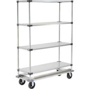 Nexel Stainless Steel Solid Shelf with Clips, 48 x 18