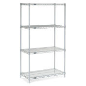 Nexel Stainless Steel Wire Shelving, 36"W x 24"D x 86"H