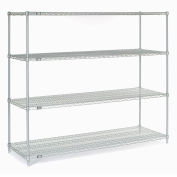 Global Industrial Stainless Steel Wire Shelving, 72"W x 24"D x 86"H