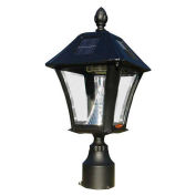 Bayview Outdoor Solar Lamp, Aluminum, Black