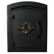 Manchester Locking Security Option with Decorative Scroll Door, Black