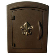 Manchester Locking Security Option with Decorative Fleur De Lis Door, Bronze
