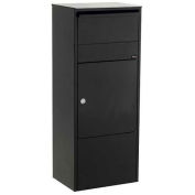 Mailbox Allux 800 Wall Mount Mail/Parcel Box in Black