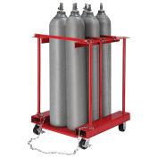 Forkliftable Mobile Cylinder Storage Caddy, 6 Cylinders Capacity