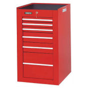 Side Cabinet - 6 Drawer, Red, 19-1/2"L X 34"H X 25"D