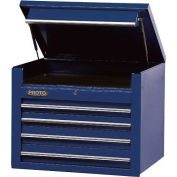 34" Top Chest - 4 Drawer, Blue, 34"L X 27"H X 25"D