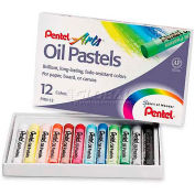 Pentel Oil Pastels, 12 Assorted Colors
