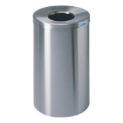 Frost Open Top Round Stainless Steel Waste Receptacle, 32 Gallon