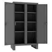 Durham Mfg® Heavy Duty 12 Gauge Steel Double Shift Storage Cabinet, 36"W x 24"D x 66"H