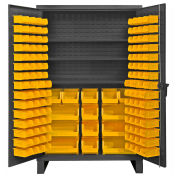 Durham Bin Cabinet HDC48-134-3S95 - 12 Gauge With 134 Hook-On Bins & Shelves- 48"W x 24"D x 78"H