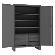 Durham Heavy Duty Cabinet HDCD244878-6B95 - 12 Gauge With 6 Drawers & 4 Shelves, 48"W x 24"D x 78"H