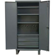 Durham Heavy Duty Cabinet HDCD243678-3B95 - 12 Gauge With 3 Drawers & 4 Shelves, 36"W x 24"D x 78"H