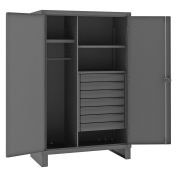 Durham Heavy Duty Combination Cabinet HDWC244878-7S95 - 12 Gauge w/Drawers & Shelves 48 x 24 x 78