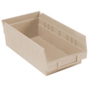 13 Shelf Steel Shelving with (60) 4"H Plastic Shelf Bins, Beige, 36x12x72