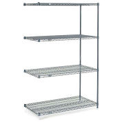 Nexelon Wire Shelving Add-On, Blue Epoxy, 42"W X 18"D X 54"H