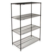 Nexel Wire Shelving, Black Epoxy, 42"W X 18"D X 63"H