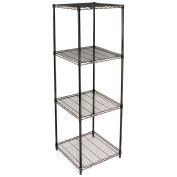 Nexel Wire Shelving, Black Epoxy, 24"W X 24"D X 63"H