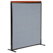 36-1/4"W x 43-1/2"H Deluxe Freestanding Office Partition Panel, Blue