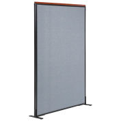 48-1/4"W x 61-1/2"H Deluxe Freestanding Office Partition Panel, Blue