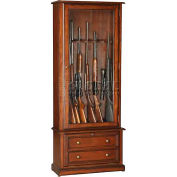 American Furniture Classics Classic 2 Drawers Gun Storage Cabinet, 8 Long Guns, Wood