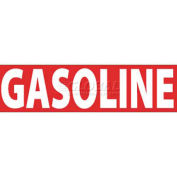 Flammable/Combustible Sign - "Gasoline", 2" X 5", White/Red