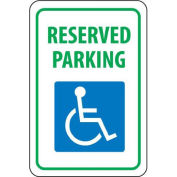 NMC Traffic Sign, Reserved Parking, 18" X 12", White/Blue/Green, TM87G