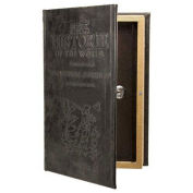 Barska Antique Book Diversion Safe with Key Lock, 7"W x 2-3/4"D x 10-3/4"H, Brown