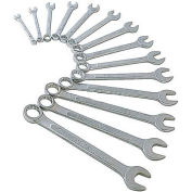 Sunex Tools 14 PC. 6-19MM Metric Raised Panel Combination Wrench Set W/ Storage Pouch, 9715
