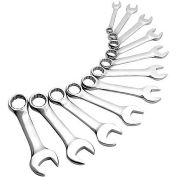 Sunex Tools 11 PC. Full Polish 3/8"-1" SAE Stubby Combination Wrench Set W/ Carry Case, 9930