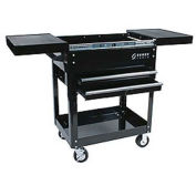 Compact Slide Top Utility Cart, 8035, 5" Casters, Black