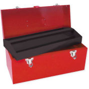 Heavy Duty Metal Tool Box, 16-1/8"L X 7-1/3"W X 7-1/2"H, 24 Sheet Gauge