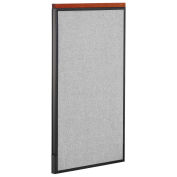 24-1/4"W x 43-1/2"H Deluxe Office Partition Panel, Gray