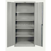 Hallowell 400 Series Solid Door Storage Cabinet, 48x24x72, Gray, Unassembled