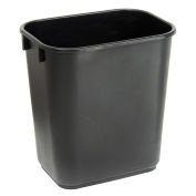 Plastic Wastebasket, 13-5/8 Qt., Black