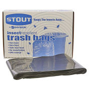 Stout Insect Repellant Bags, 33 x 40, Black, 2.00 Mil, Flat Pk, 90/CS