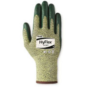 HyFlex® Cut Resistant Gloves, Green Nitrile Palm Coat, Medium, 1 Pair