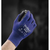 HyFlex® Light Weight Gloves, Ansell 11-618, Black PU Palm Coat, Size 7, 1 Pair