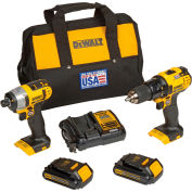 DeWALT 20V MAX* Lithium Ion Combo Kit (1.5 Ah), 2-Tool Kit, DCK280C2