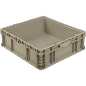 Global Industrial Straight Wall Container Solid Gray, 24 x 22 x 7