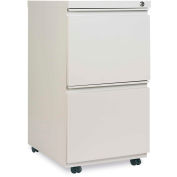 Alera Two-Drawer Mobile Pedestal File W/Full-Length Pull,14-7/8w x 19-1/8d