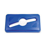 Rubbermaid RCP1788372 Slim Jim Single Stream Recycling Top for Slim Jim Containers,Blue