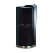 Rubbermaid RCPSO1220B European & Metallic Series Open Top Receptacle,Half-Round,12 gal