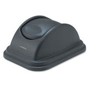 Rubbermaid RCP306700BK Rectangular Free-Swinging Plastic Lids, Black