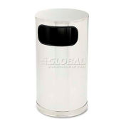 Rubbermaid RCPSO16SSSGL European & Metallic Side-Opening Receptacle,Round,12 gal