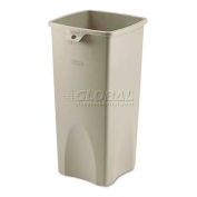 Rubbermaid RCP356988BG Untouchable Waste Container, Square, Plastic, 23 gal, Beige