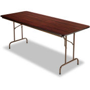 Alera Laminate Folding Table, Rectangular, 72w x 30d x 29h, Mahogany